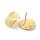 Flat Round Rack Plating Brass Stud Earrings EJEW-K263-36G-2