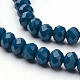Faceted Solid Color Glass Rondelle Bead Strands GLAA-Q044-6mm-17-3