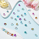 arricraft 112 Pcs 7 Colors 14x10mm Teardrop Glass Crystal Beads GLAA-AR0001-45-4