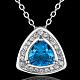 Real Platinum Plated Brass Cubic Zirconia Triangle Pendant Necklaces NJEW-BB07872-P-2