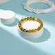 Bracelet extensible en perles rondes d'agate veines de dragon naturel BJEW-JB08645-2