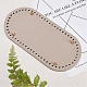 PU Leather Oval Long Bottom for Knitting Bag FIND-WH0032-01C-7
