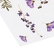 花柄防水自己接着ホットスタンプステッカー  diyハンドアカウントフォトアルバム装飾ステッカー  紫色のメディア  15x10.5x0.05cm DIY-I063-02-4