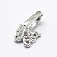 Rhodium Plated 925 Sterling Silver Micro Pave Cubic Zirconia Pendant Bails STER-P034-13P-3