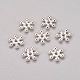 Silver Tone Snowflake Zinc Alloy Chunky Spacer Beads for Kids Jewelry with One Hole X-PALLOY-Q062-S-NF-1