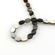 Chapelets de perles de coquille de lèvre noire naturelle ovale SSHEL-F290-34-2