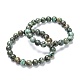 Bracelets de perles extensibles en turquoise africaine naturelle (jaspe) G-A185-01M-2