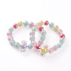 Transparent Acrylic Beads Stretch Bracelets for Kids BJEW-JB05862-1