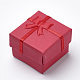 Boîtes à bijoux en carton de couleur unie carrée CBOX-Q034-34B-2