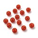 Half Drilled Czech Crystal Rhinestone Pave Disco Ball Beads RB-A059-H10mm-PP9-236-2