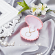 Chgcraft 8pcs scatole di collana di conchiglie di velluto rosa ciondolo di gioielli scatola regalo orecchini vetrina espositiva per matrimonio natale ringraziamento regali di compleanno VBOX-CA0001-001-10