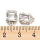 Rhodium Plated 925 Sterling Silver Hinged Pendant Bails FIND-B026-02P-3