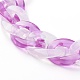 Two Tone Transparent Acrylic Curb Chain Mobile Straps HJEW-JM00453-02-3
