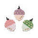 3 Stück 3-farbige handgefertigte japanische Miyuki-Saatperlen mit Saatperlenmuster PALLOY-MZ00073-1
