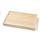 木製リングプレゼンテーションディスプレイボックス  ベルベットで覆う  長方形  ダークシアン  35x24x3.5cm ODIS-P008-07-3