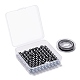 100 pièces 8mm perles rondes en hématite synthétique non magnétique X1-DIY-LS0002-16-7