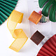 Yilisi 3 rouleaux 3 couleurs de ruban d'emballage en polyester imitation lin OCOR-YS0001-02B-5