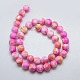 Synthetic Ocean White Jade Beads Strands G-L019-8mm-02-3