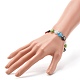 Bracelet extensible de perles de lampwork millefiori faites à la main pour cadeau de femme adolescente BJEW-JB06847-01-3