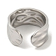 304 Stainless Steel Open Cuff Ring RJEW-C067-19P-3