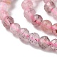Chapelets de perles aux fraises en quartz naturel G-C003-01A-4