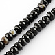 Dyed Natural Black Agate Stone Bead Strands G-R186-09-1