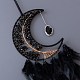 Natural Agate Moon with Tree Pendant Decorations TREE-PW0002-20-2