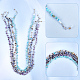 4 pièces 4 style naturel et synthétique mélangé pierres précieuses puces et perles de verre perles chaînes tour de cou pour lunettes AJEW-AB00060-3