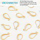 DICOSMETIC 30Pcs Golden Thick Ear Wires Fishhook Earring Hook French Earring Hook Earwire Connector Brass Earring Findings for Drop Dangle Earrings Jewelry Making KK-DC0002-38-4