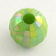 Faceted AB Color Plated Acrylic Round Beads PACR-Q098-M02-2