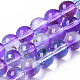 Chapelets de perles en verre peinte par pulvérisation transparent X-GLAA-N035-03C-B03-1