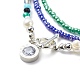 Set di collane con perline di semi di vetro e perle naturali in stile 3 pz 3 NJEW-JN03961-4