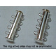 8-strands Brass Slide Lock Clasps KK-H311-P-3