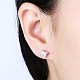 Sterling Silver Cubic Zirconia Stud Earrings EJEW-BB20118-C-2