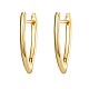 Brass Angular Hoop Earrings EJEW-BB35433-G-1