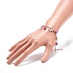 Bracelet à breloques en alliage d'émail et de perles de verre avec 304 chaîne en acier inoxydable pour femme BJEW-JB08707-04-3