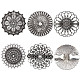 Gorgecraft 5Pcs 5 Style Vintage Flower Alloy Sweater Shawl Clips Brooches Set AJEW-GF0007-23-1