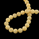 Round Natural Yellow Jade Beads Strands X-G-R336-8mm-03-2