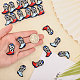 CHGCRAFT 20Pcs 2 Colors Cowboy Boot Silicone Focal Beads SIL-CA0003-19-3