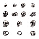 7 pièces 7 style 304 perles en acier inoxydable FIND-PJ0001-15-1
