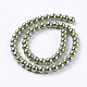 Umweltfreundliche runde Perlenstränge aus gefärbtem Glasperlen HY-A002-8mm-RB115-2