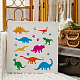FINGERINSPIRE Dinosaurs Stencils Template 8.3x11.7inch Plastic Tyrannosaurus Drawing Painting Stencils Rectangle Prints Pattern Reusable Stencils for Painting on Wood DIY-WH0202-141-5