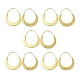 Brass Teardrop Hoop Earrings for Women EJEW-H092-10G-4