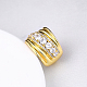 Brass Micro Pave Cubic Zirconia Finger Rings RJEW-BB39437-G-7-6