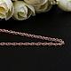 Rose Gold Plated Tin Alloy Rope Chain Necklaces NJEW-BB10183-18RG-4