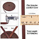 GORGECRAFT 5.5Yds 8mm Flat Genuine Leather Cord String Leather Shoelace Boot Lace Strips Cowhide Braiding String Roll for Jewelry Making DIY Craft Braided Bracelets Belts Keychains(Coconut Brown) WL-GF0001-06B-02-2