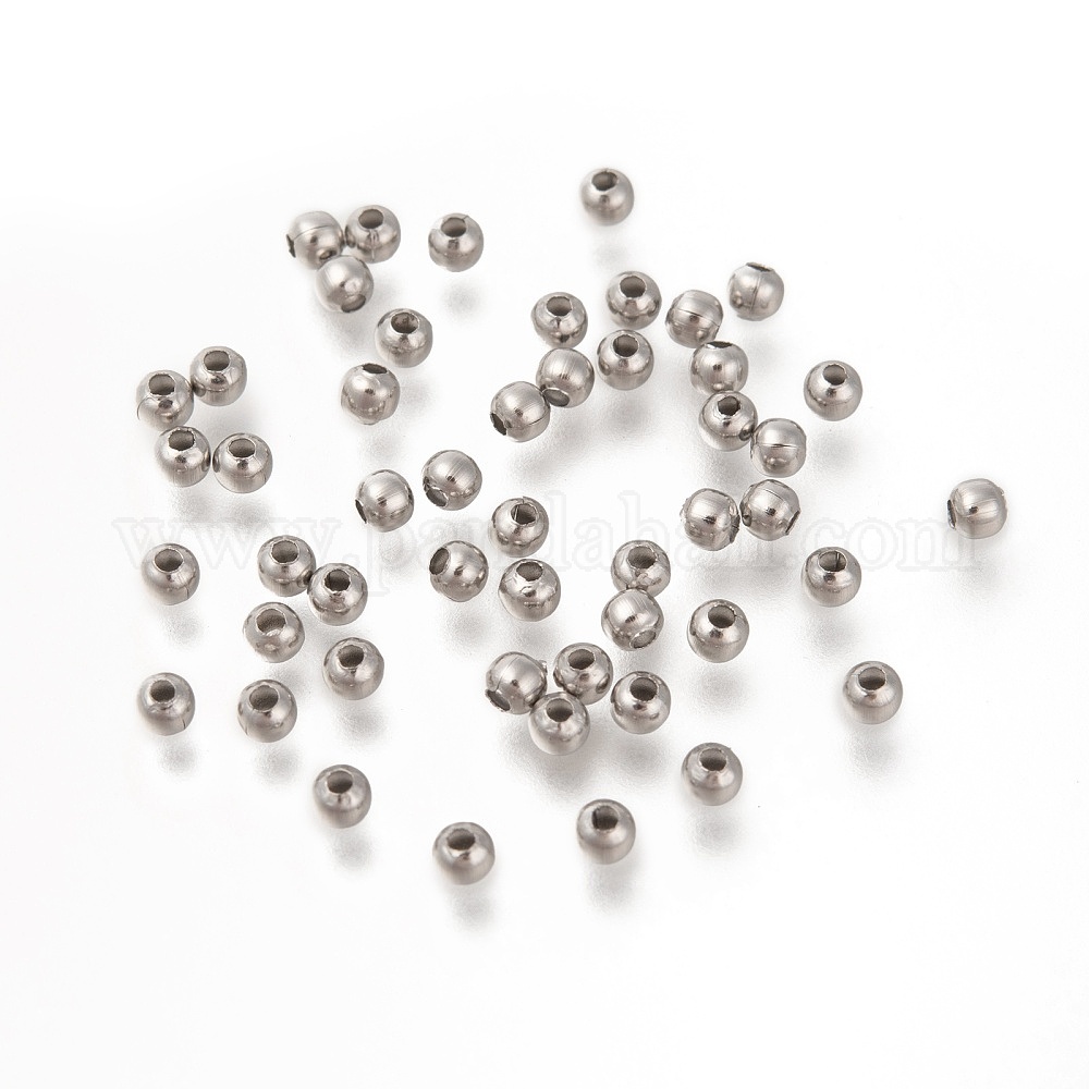 UNICRAFTALE 300 Perles Espacement Argent 925 - Perles Ronde 2/3/4mm Pour Bijoux