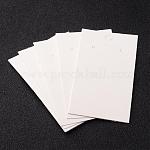 Carta di carta orecchino, con tre fori, bianco, 90 mm di lunghezza, 50 mm di larghezza