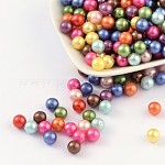 ABS Kunststoff Nachahmung Perlenperlen, gefärbt, kein Loch, Mischfarbe, 8 mm, ca. 1500 Stk. / Beutel