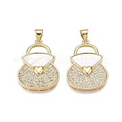 Латунные микропаве прозрачные подвески с фианитом KK-N254-183G